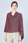 FennySun Women Shawl Mixed With Silver Silk Poncho