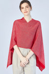 FennySun Women Shawl Mixed With Silver Silk Poncho