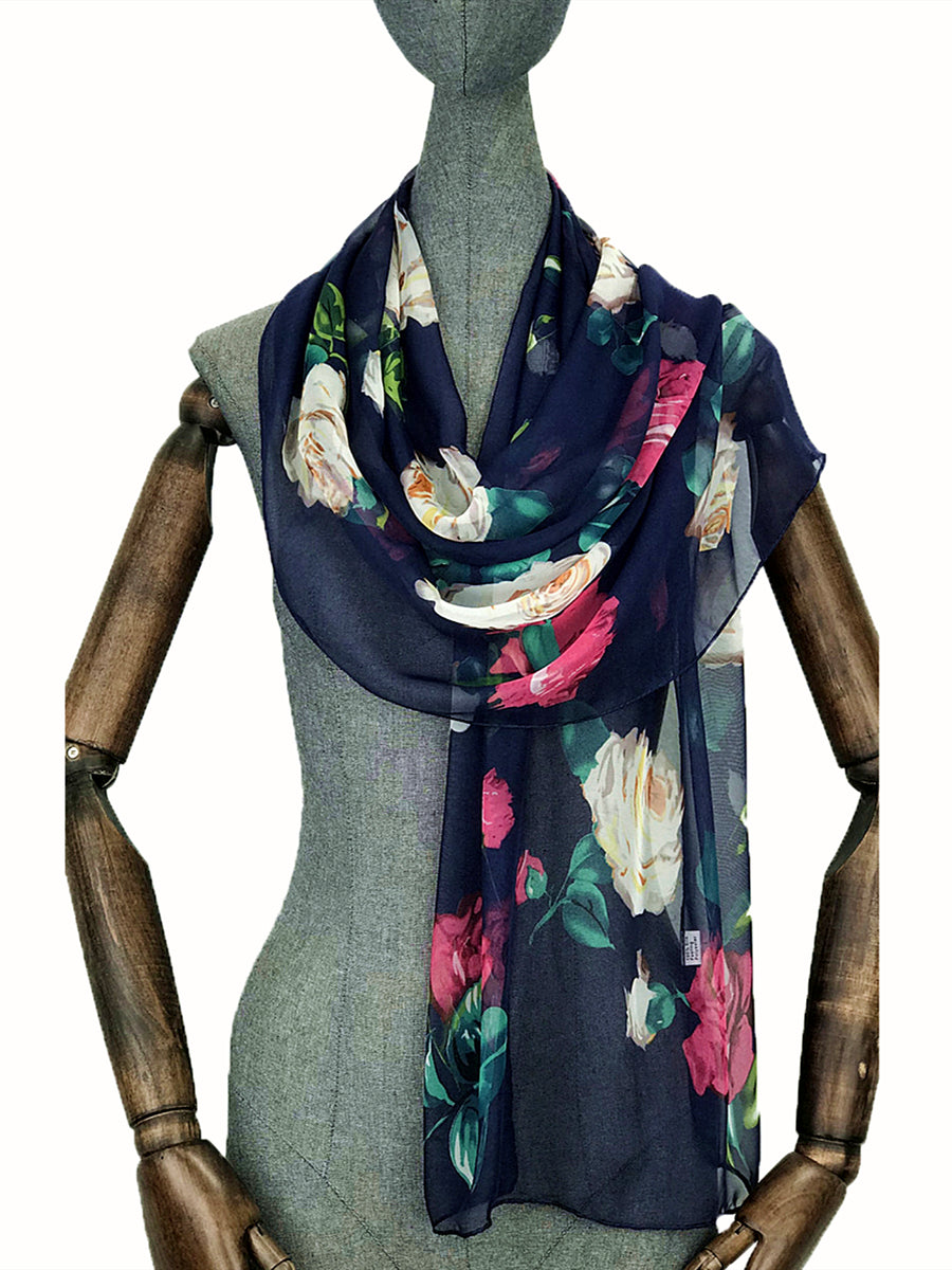 FennySun Women Silk Feeling Functionality Scarf