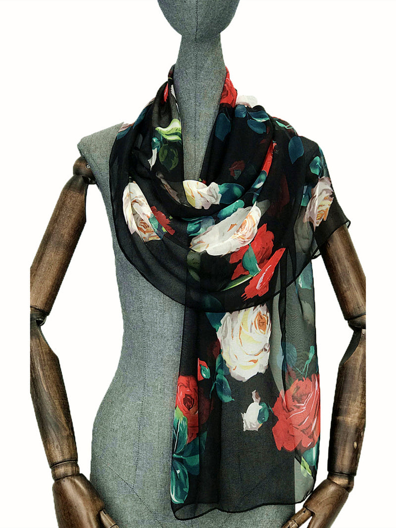 FennySun Women Silk Feeling Functionality Scarf