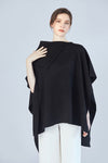 FennySun Women Lapel Design Knitted Style Poncho