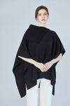 FennySun Women Lapel Design Knitted Style Poncho