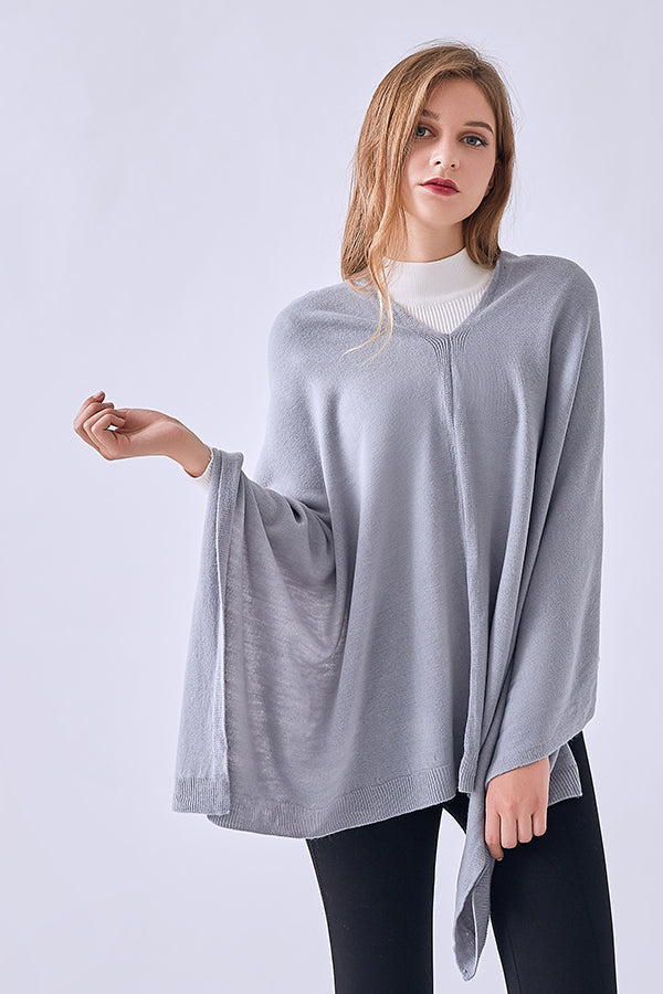 FennySun Women Fashion Knitted Fabric Poncho