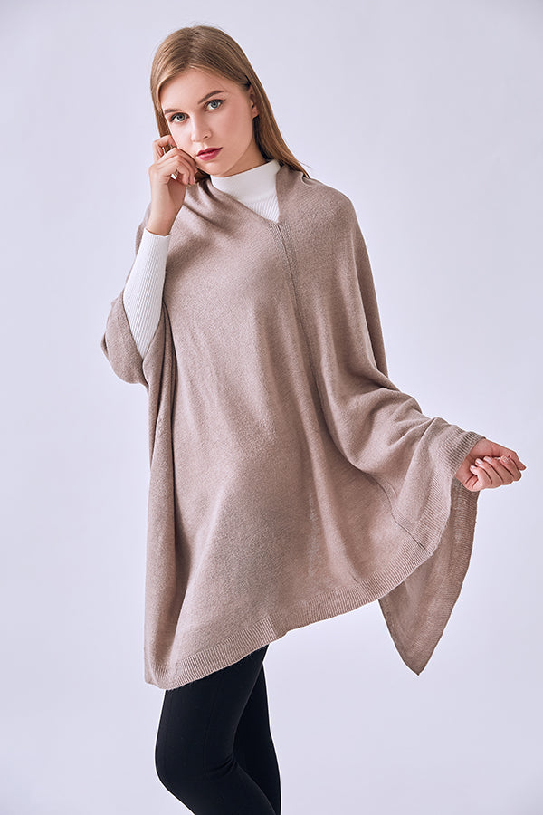 FennySun Women Fashion Knitted Fabric Poncho