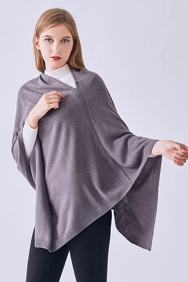 FennySun Women Fashion Knitted Fabric Poncho