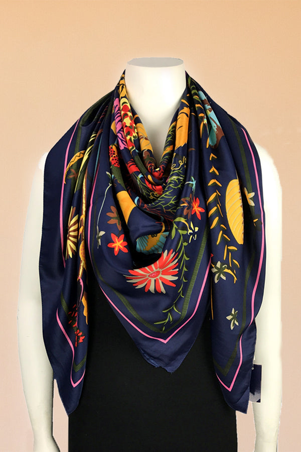 FennySun Women Silk Feeling Environmental Protection Printing Scarf