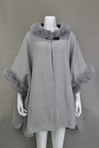 Shawl Knitted Faux Fur Style 18046