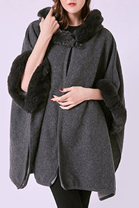 Shawl Knitted Faux Fur Style 18046