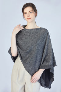 FennySun Women Silver Silk Poncho