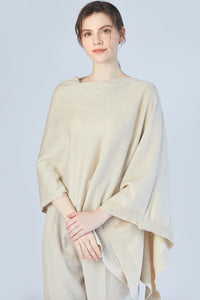 FennySun Women Silver Silk Poncho