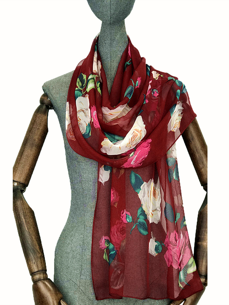 FennySun Women Silk Feeling Functionality Scarf