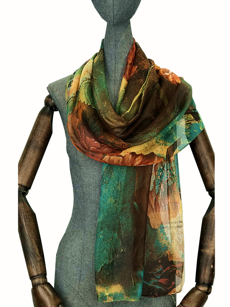 FennySun Women Fashion Tie Dye Printing Scarf