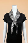 FennySun Women Fashion Pleated Design Leopard Print Square Scarf