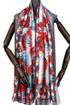 FennySun Women Fashion Silk Feel Flower Print Scarf