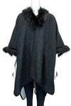 FennySun Women Simple Warm Wool Collar Multifunctional Poncho Shawl