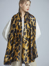 FennySun Women Fashion Leopard Print Silk Feeling Scarf