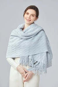 FennySun Women Fahion Knitted Pattern Large Scarf