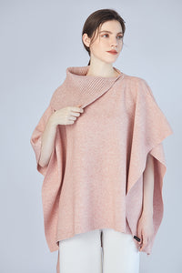 FennySun Women Lapel Design Poncho