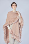 FennySun Women Knitted Fabric Artificial Fur Soft Warm Shawl