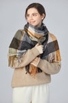 FennySun Women Fashionable Versatile Simple Color Block Scarf