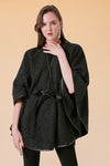 FennySun Women Fashion Belt Poncho Edging Shawl