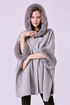 Shawl Knitted Faux Fur Style 18046