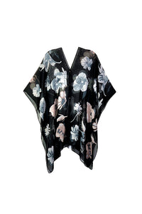 FennySun Women Fashion Floral Printed Beachwear Cape Swimwear