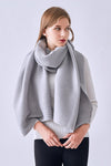 FennySun Women Plain Pleated Shawl Simple Practical Soft Warm Scarf