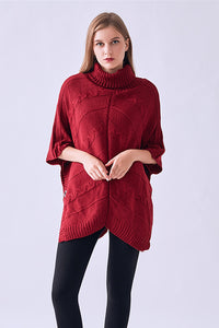 FennySun Women Fashion Knit Pullover Poncho