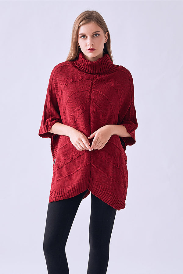 FennySun Women Fashion Knit Pullover Poncho