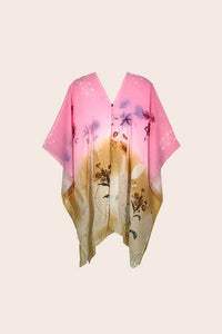 FennySun Women Fashion Floral Print Beachwear Cape Swimwear